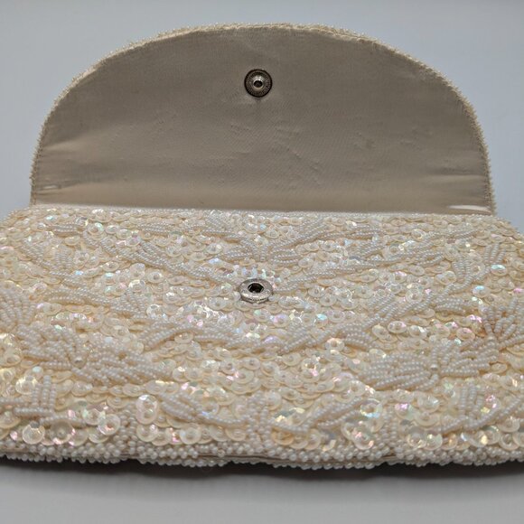 Vintage 1950s/60s Beaded Sequin Clutch, Handmade in British Hong Kong - Picture 4 of 11